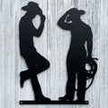Two Cowboys Metal Sign Cutout - Cowboys Metal Sign - Western Home Decor - Cowboy Enthusiast Gift - Durable