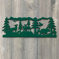 Forest Wildlife Scene Metal Sign Cutout -Breathtaking Mountain and Wildlife Powder Coated Sign -Great Addition to Any Outdoor-Inspired Decor