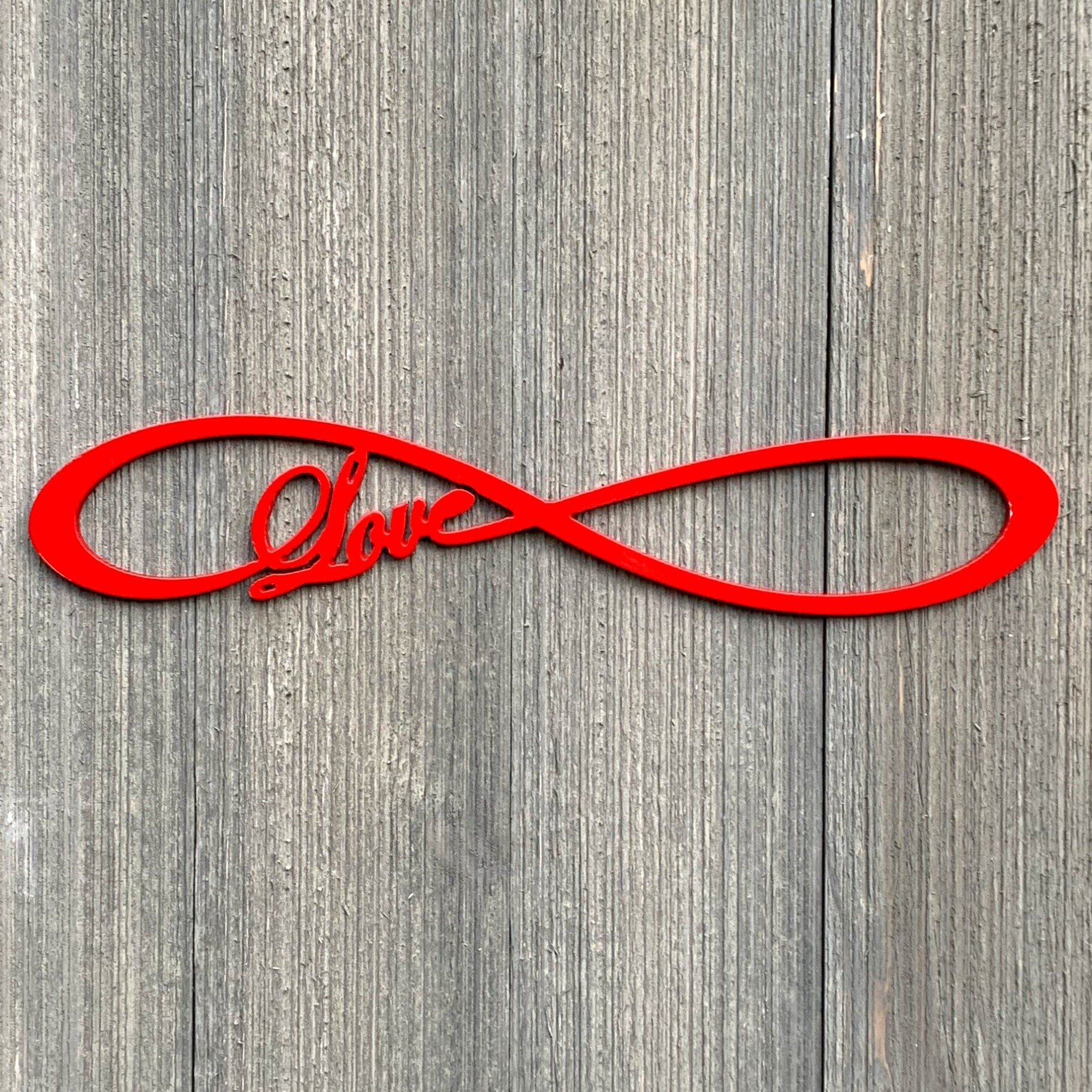 Love Infinity Sign Metal Sign Cutout - Love Infinity Metal Sign - Powder Coated Wall Art for Any Room