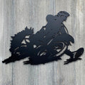 Dirt bike Metal Sign Cutout - Powder Coated Metal Dirtbike Rider Sign - A Must-Have for Any Off-Road Enthusiast!