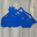 Snowmobile Scene Metal Sign Cutout