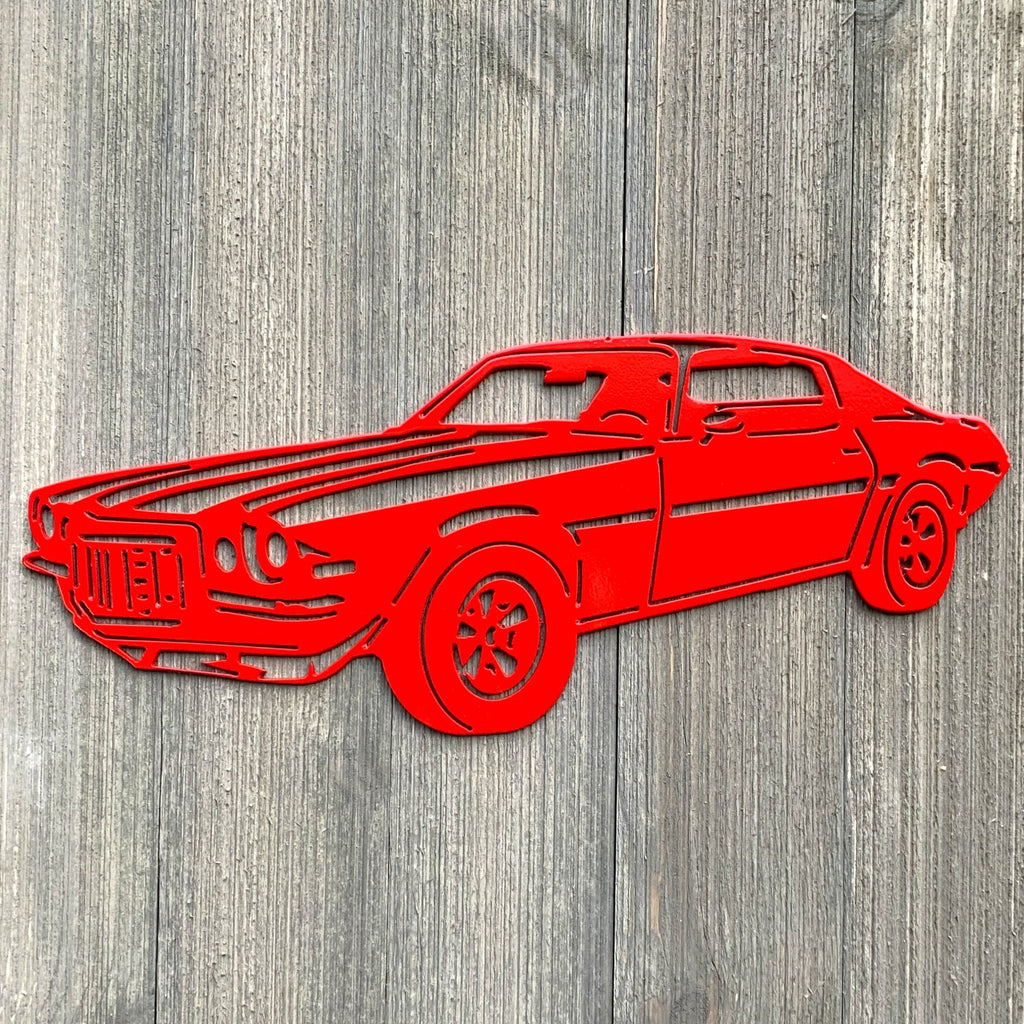 Classic Camaro Metal Sign Cutout - Classic Camaro Sign - Powder Coated Metal for a Timeless Look