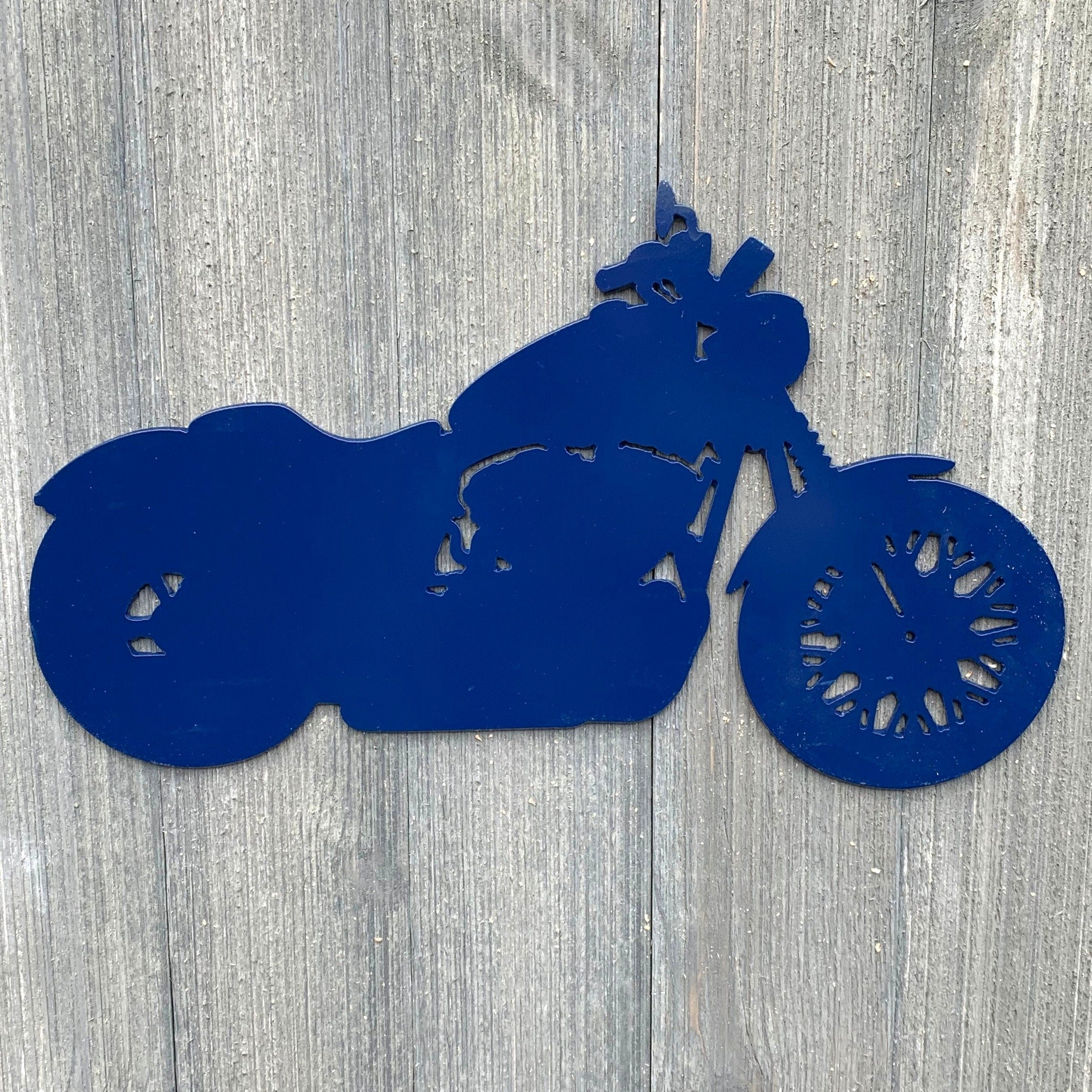 Custom Powder Coated Metal Cruiser Motorcycle Sign - For the Harley Enthusiast in All of Us! - Metal Sign Cutout