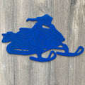 Snowmobile Metal Sign Cutout - Powder Coated Metal Snowmobile Sign - The Perfect Winter Wall Art!