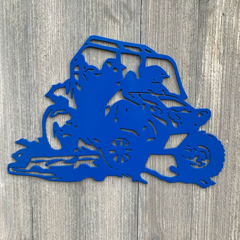 Powder Coated Metal Side-by-Side Scene Sign - Metal Sign Cutout -The Perfect Wall Art for Any Off-Road Enthusiast!