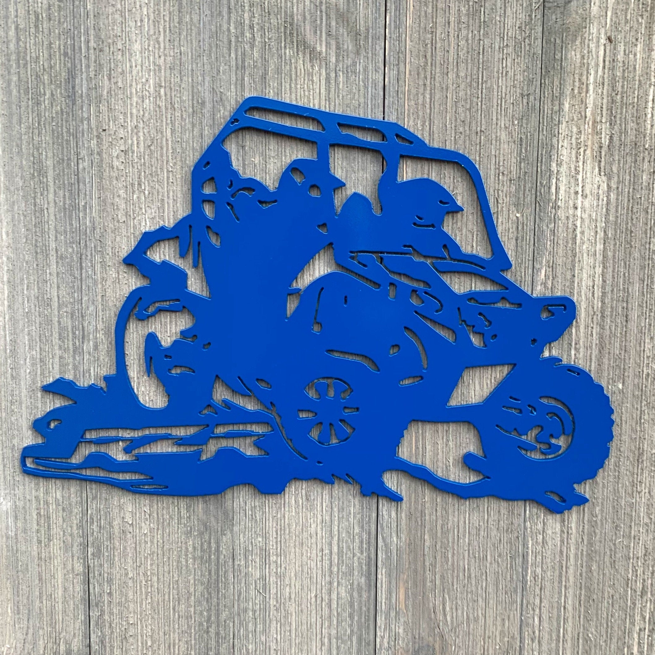 Powder Coated Metal Side-by-Side Scene Sign - Metal Sign Cutout -The Perfect Wall Art for Any Off-Road Enthusiast!