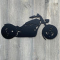 Motorcycle Metal Sign Cutout - Powder Coated Metal Chopper Motorcycle Sign - For the Ultimate Biker Enthusiast