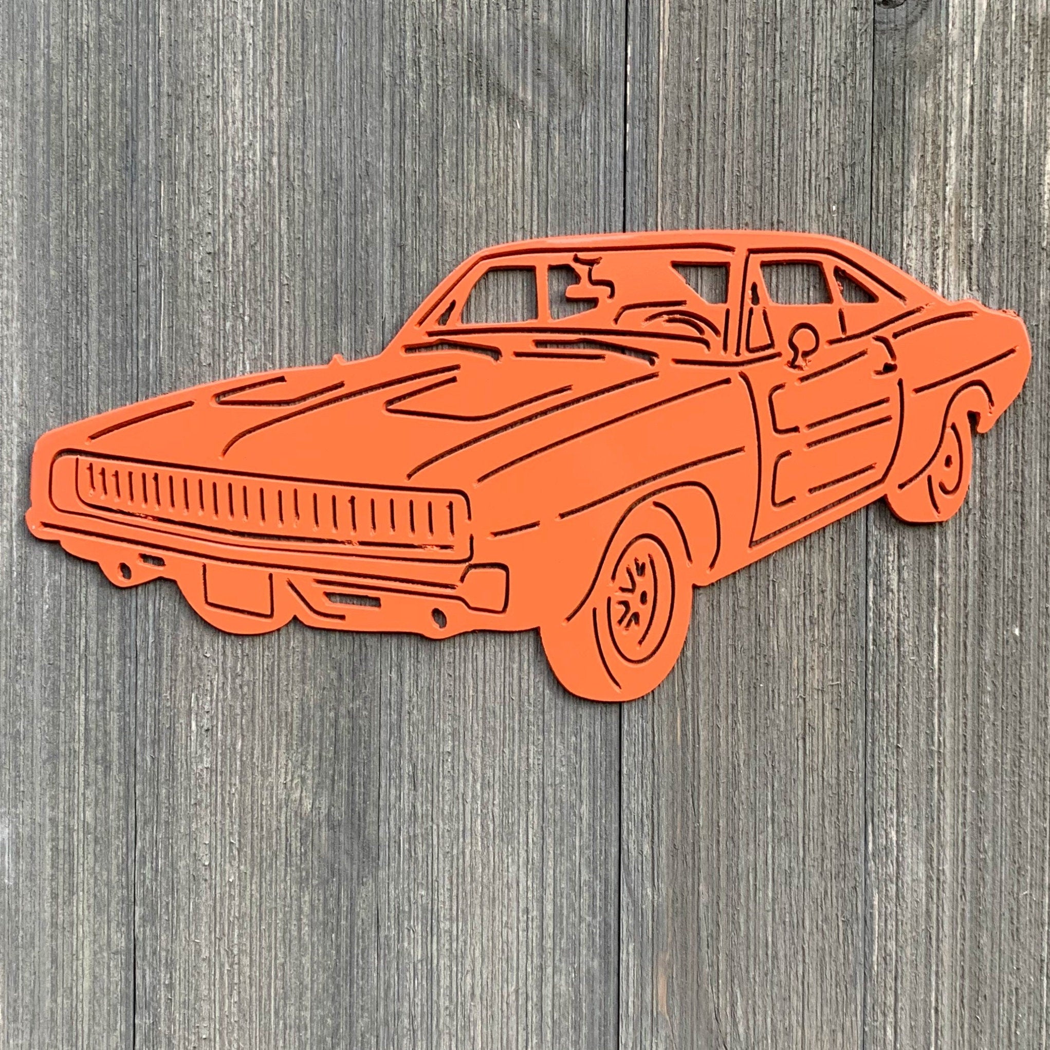 1969 Charger Powder Coated Metal Sign - Iconic Design for Car Enthusiasts 69 Dodge