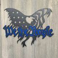 We The People Eagle Metal Sign Cutout - Eagle and USA Flag Powder Coated Metal Sign -A Timeless Addition to Any Home Decor! -Patriotic Decor