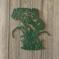 Bass Fishing Metal Sign Cutout - Majestic Large Mouth Bass and Fishermen Powder Coated - A Great Addition to Any Outdoor-Inspired Decor