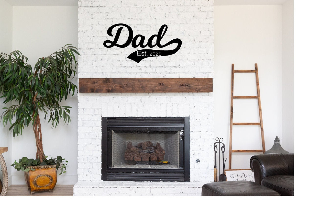 Personalized Dad Monogram - Custom Dad Sign - Perfect For Fathers Day And Birthdays - Powder Coated Metal Sign with Established Year