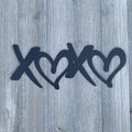 XOXO Metal Sign Cutout - XOXO Heart Metal Sign - Powder Coated for Durability - Valentines Decor - Gift For Her