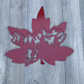 Maple Leaf Nature Scene - Canadian Maple Leaf and Grizzly Bear Powder Coated Metal Sign - A Stunning Addition to Any Outdoor-Inspired Decor!