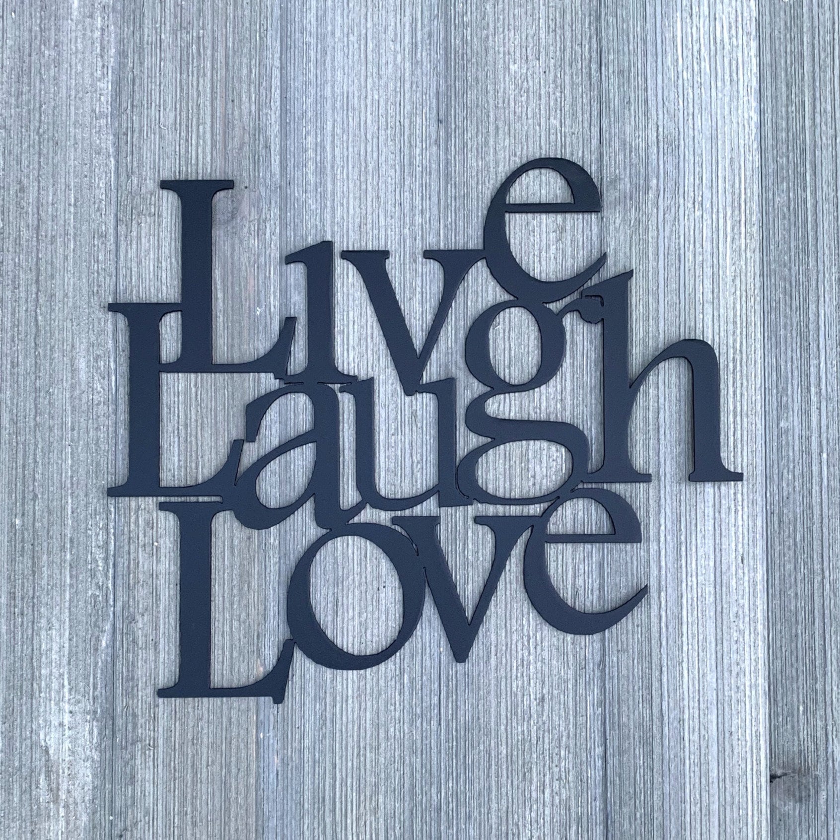 Live, Laugh, Love Metal Sign - Powder Coated Wall Art for Any Room