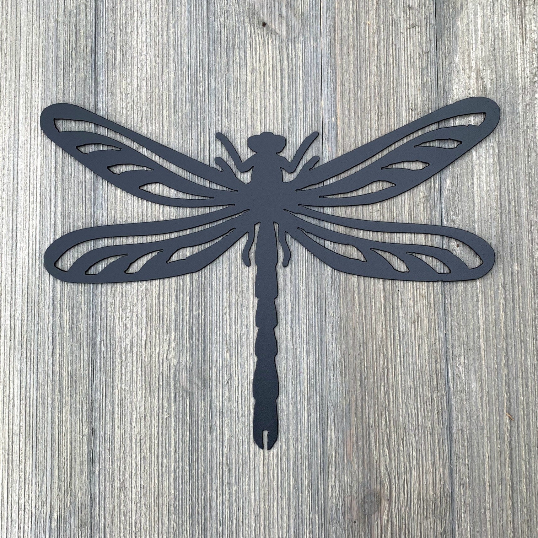 Dragonfly Metal Sign Cutout - Ethereal Dragonfly - Powder Coated Metal Sign - Elegant Dragonfly
