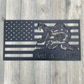 Don't Tread On Me Flag Metal Sign Cutout - American Flag with Second Amendment Snake Powder Coated Metal Sign - Patriotic Decor