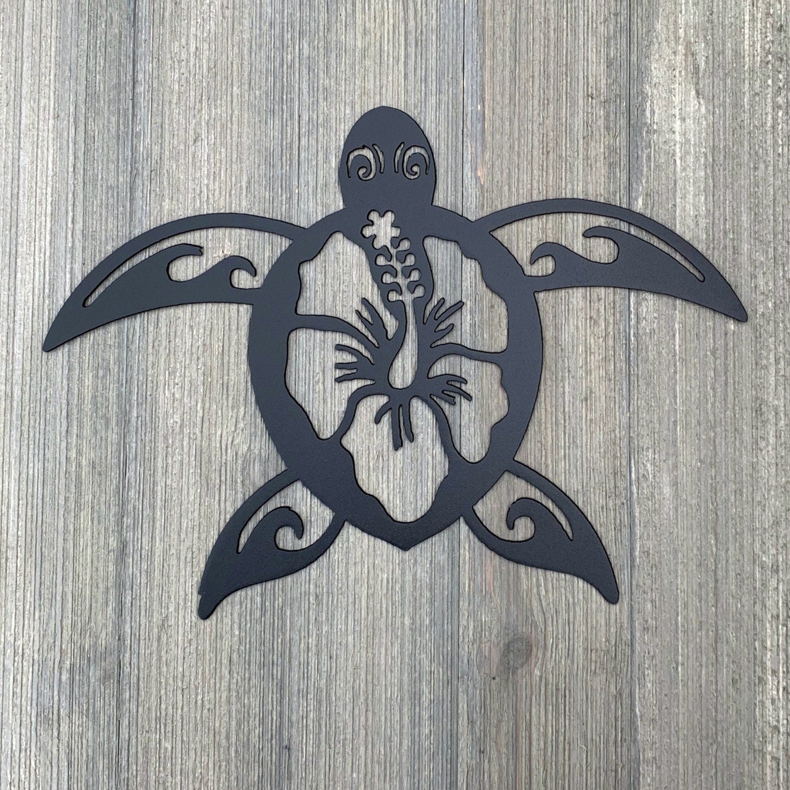 Sea Turtle Metal Sign Cutout - Gorgeous Sea Turtle Powder Coated Metal Sign - A Stunning Addition to Any Beach-Inspired Decor!