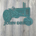John Deere Metal Sign Cutout - Vintage John Deere Tractor Metal Sign - Powder Coated for Durability