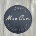 Dad's Man Cave Metal Sign Cutout