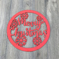 Merry Christmas Snowflake Metal Sign Cutout -Merry Christmas Metal Sign -Powder Coated for Durability -Christmas Decor -Christmas Decoration