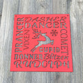 Santa's Reindeer Metal Sign Cutout - Santa's Reindeer Names Metal Sign -Powder Coated for Durability -Christmas Decor -Christmas Decorations