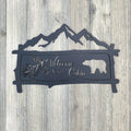 Welcome to Our Cabin Metal Sign Cutout - Rustic Welcome Sign - Powder Coated Metal - Welcome to Our Cabin
