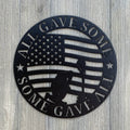 Honoring the Brave: All Gave Some, Some Gave All USA Flag and Military Memorial Powder Coated Metal Sign -A Great Addition to Any Home Decor