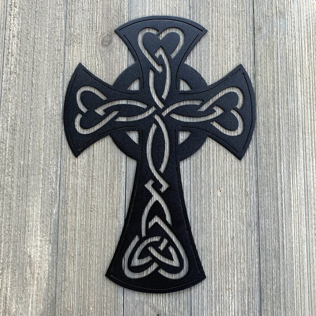 Celtic Cross Metal Sign Cutout - Powder Coated Metal Celtic Cross Sign - A Unique and Stylish Addition to Any Home or Event