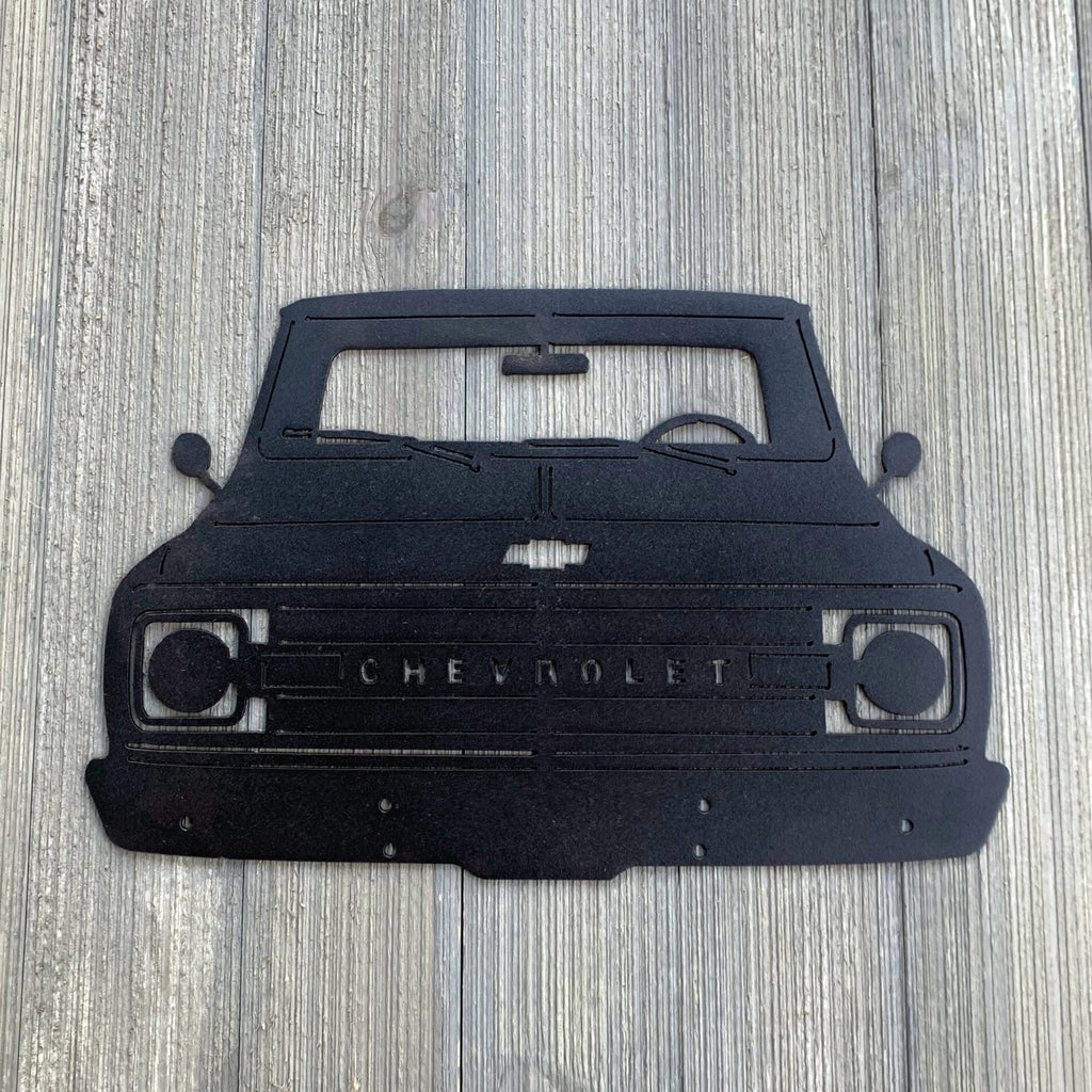 1970 Chevy C10 Metal Sign Cutout - '70 C10 Powder Coated Metal Sign - Retro Design for Car Enthusiasts