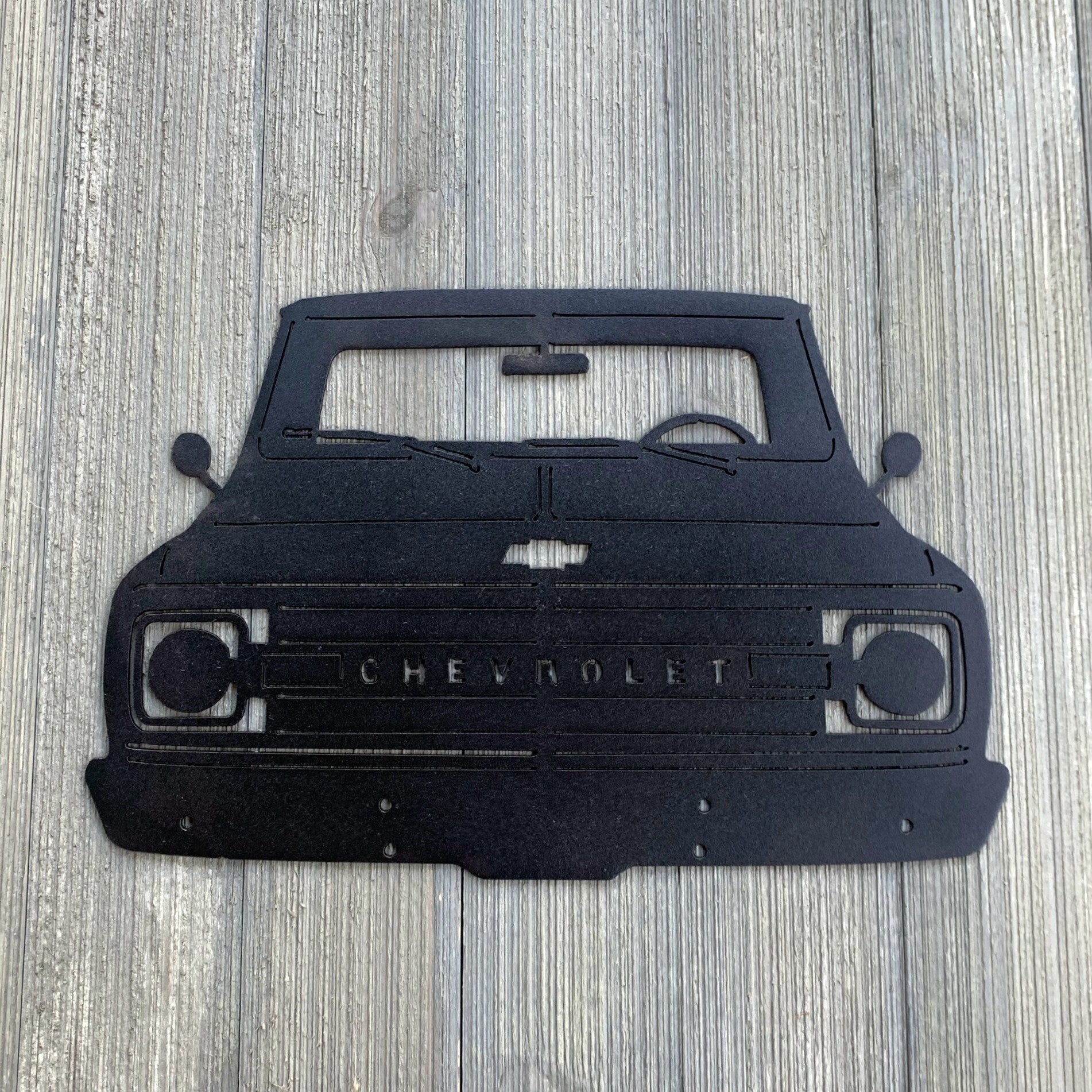 1970 Chevy C10 Metal Sign Cutout - '70 C10 Powder Coated Metal Sign - Retro Design for Car Enthusiasts