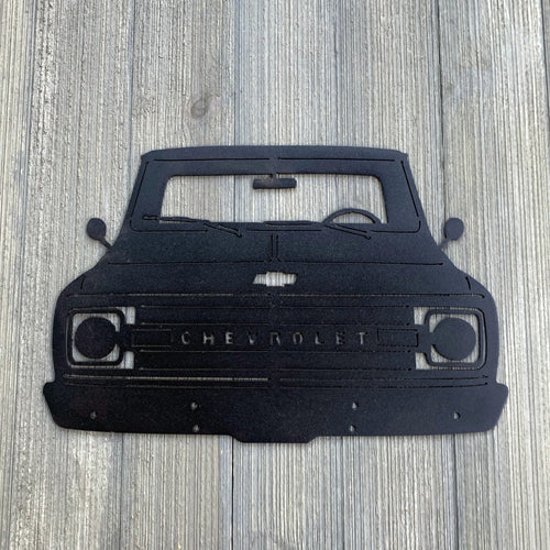 1970 Chevy C10 Metal Sign Cutout - '70 C10 Powder Coated Metal Sign - Retro Design for Car Enthusiasts