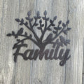 Family Tree Metal Sign Cutout - Rooted in Love Metal Sign - Powder Coated Wall Art for Any Room