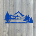 Lake Scene Metal Sign Cutout - Mountain Lake Scene Powder Coated Metal Sign - A Great Addition to Any Space!