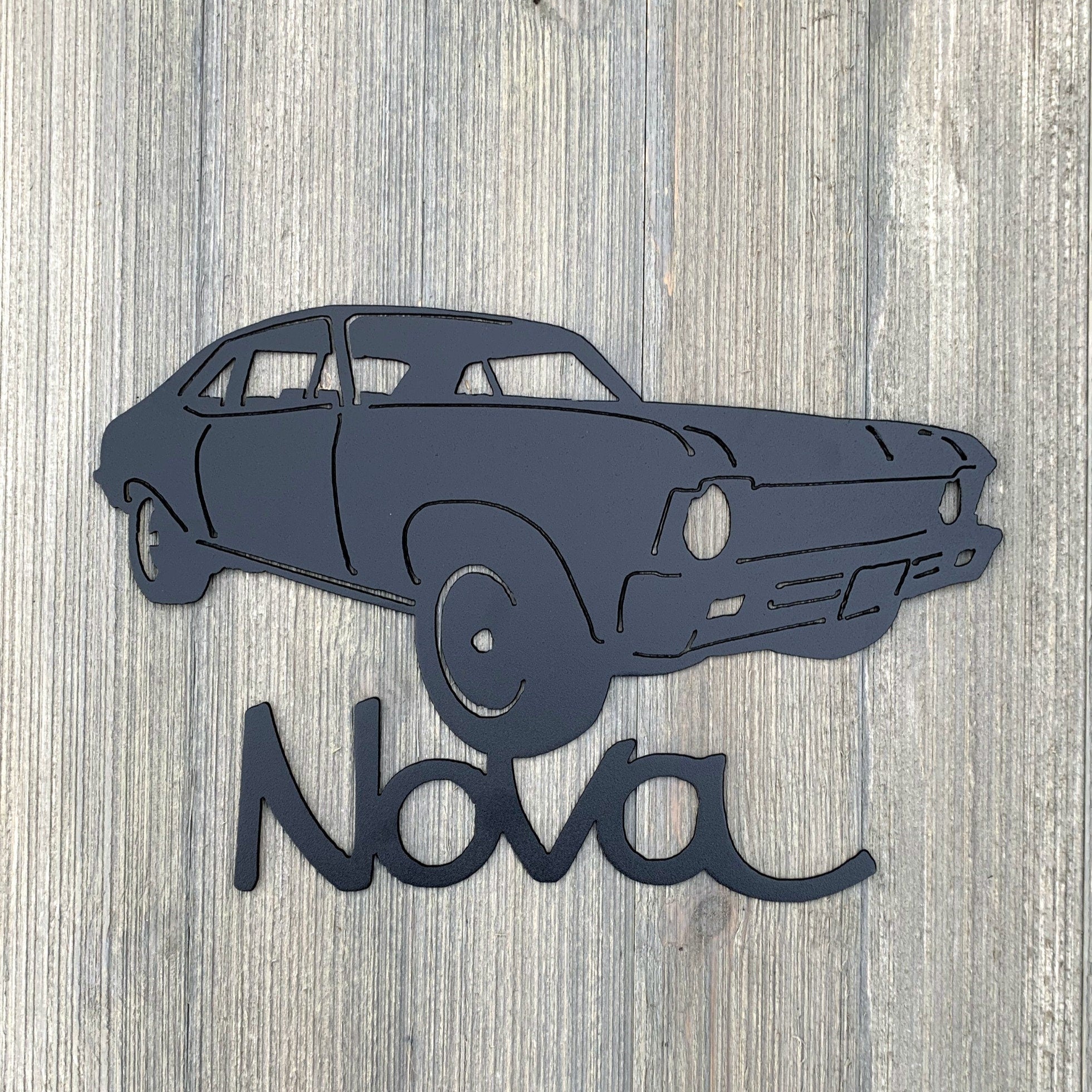 Nova Metal Sign Cutout - Nova Powder Coated Metal Sign - Classic Design for Car Enthusiasts