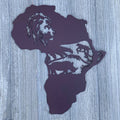 Africa Scene Metal Sign Cutout - Bring the Wilds of Africa to Your Home: Powder Coated Metal Sign - Iconic Shapes of Africa and Its Wildlife