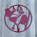 Birds And Cherries Metal Sign Cutout - Charming Bird and Cherry Branch Powder Coated Metal Sign - A Delightful Addition to Any Space!