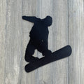 Snowboarder Metal Sign Cutout - Personalizable - Silhouette Snowboarder Metal Sign - Snow Lover - Ski Mountain -