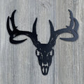 Deer Skull Metal Sign Cutout - Striking Deer Skull Powder Coated Metal Sign - A Bold Addition to Any Hunting or Outdoor-Inspired Decor!