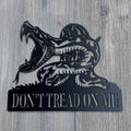 Don't Tread On Me Snake Metal Sign Cutout - Patriotic "Don't Tread on Me" Snake Second Amendment Powder Coated Metal Sign