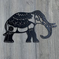 Ornamental Elephant Metal Sign Cutout - Elephant Lovers - Safari Lovers -
