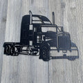 Semi Truck Metal Sign Cutout - Semi Truck Powder Coated Metal Sign - Realistic Design for Truck Enthusiasts