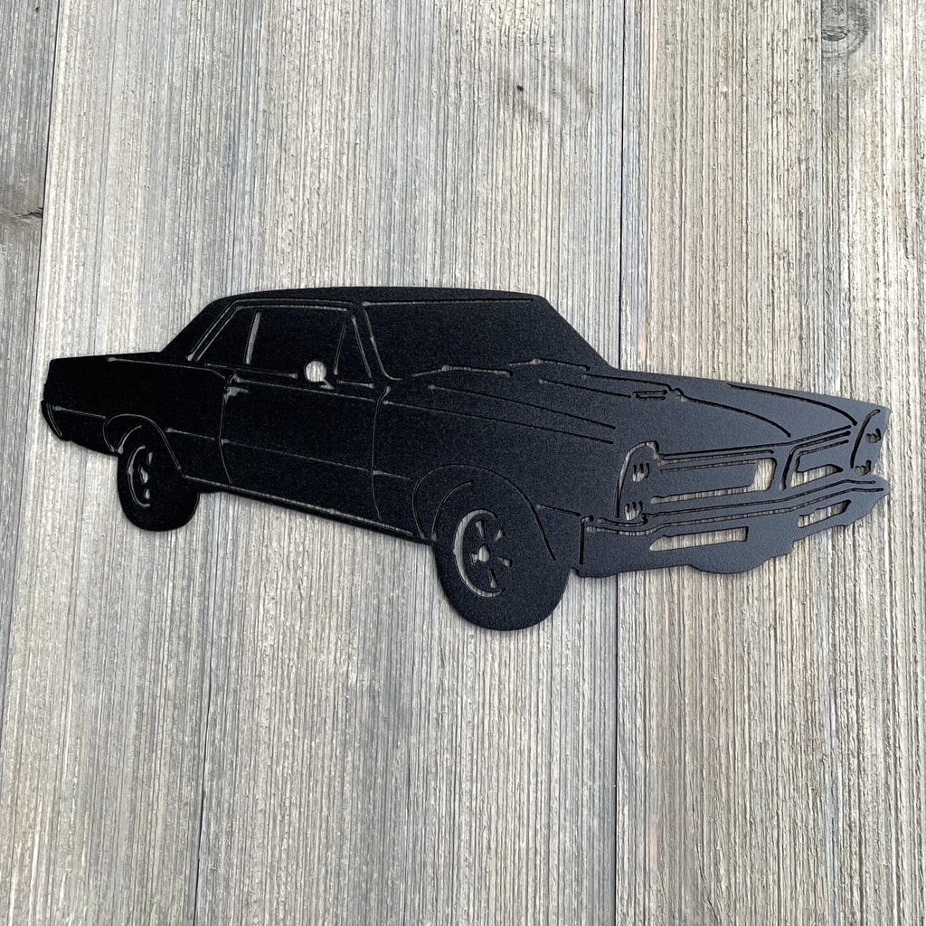 1965 GTO Metal Sign Cutout - '65 GTO Powder Coated Metal Sign - Classic Design for Car Enthusiasts