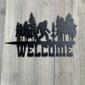 Bigfoot Welcome Metal Tree Stake - elcome Bigfoot Powder Coated Metal Tree Stake - Nature Inspired Home Decor