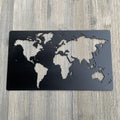 World Map Metal Sign Cutout - Map of the World Metal Sign - Powder Coated Wall Art for Any Room - Journey Through the World Metal Sign