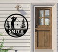 Personalized Golf Monogram Metal Sign Cutout - Custom Golf Sign - Personalized Powder Coated Metal Name Sign - Gift For Golfer - Family Name