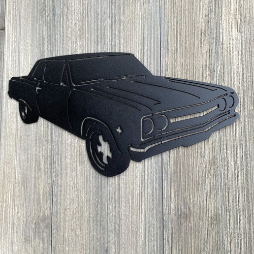 1965 Chevelle Metal Sign Cutout - 65 Chevelle Powder Coated Metal Sign - Classic Design for Car Enthusiasts