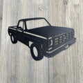 1977 Chevy C10 Metal Sign Cutout - '77 C10 Powder Coated Metal Sign - Retro Design for Car Enthusiasts