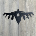 F-16 Metal Sign Cutout - Powder Coated Metal F-16 Fighter Jet Sign - For the Ultimate Aviation Enthusiast!