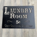 Laundry Room Metal Sign Cutout - Powder Coated Metal Laundry Room Sign - A Fun and Whimsical Addition to Your Home Decor!