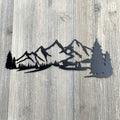 Mountain Silhouette Metal Sign Cutout - Powder Coated Metal Mountain Landscape Sign - A Stunning and Majestic Addition to Your Home Decor!